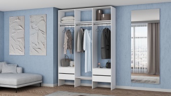 Стеллаж для одежды Мирта 58 BMS с ящиками