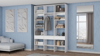 Стеллаж для одежды Мирта 50 BMS с ящиками