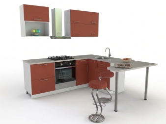 Кухня с барной стойкой Краш-1 BMS модерн