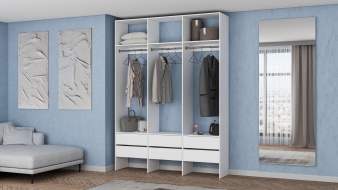 Стеллаж для одежды Мирта 55 BMS с ящиками