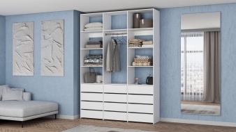 Стеллаж для одежды Мирта 49 BMS с ящиками