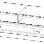 Чертеж Тумба с 1-м ящиком Торнадо BMS