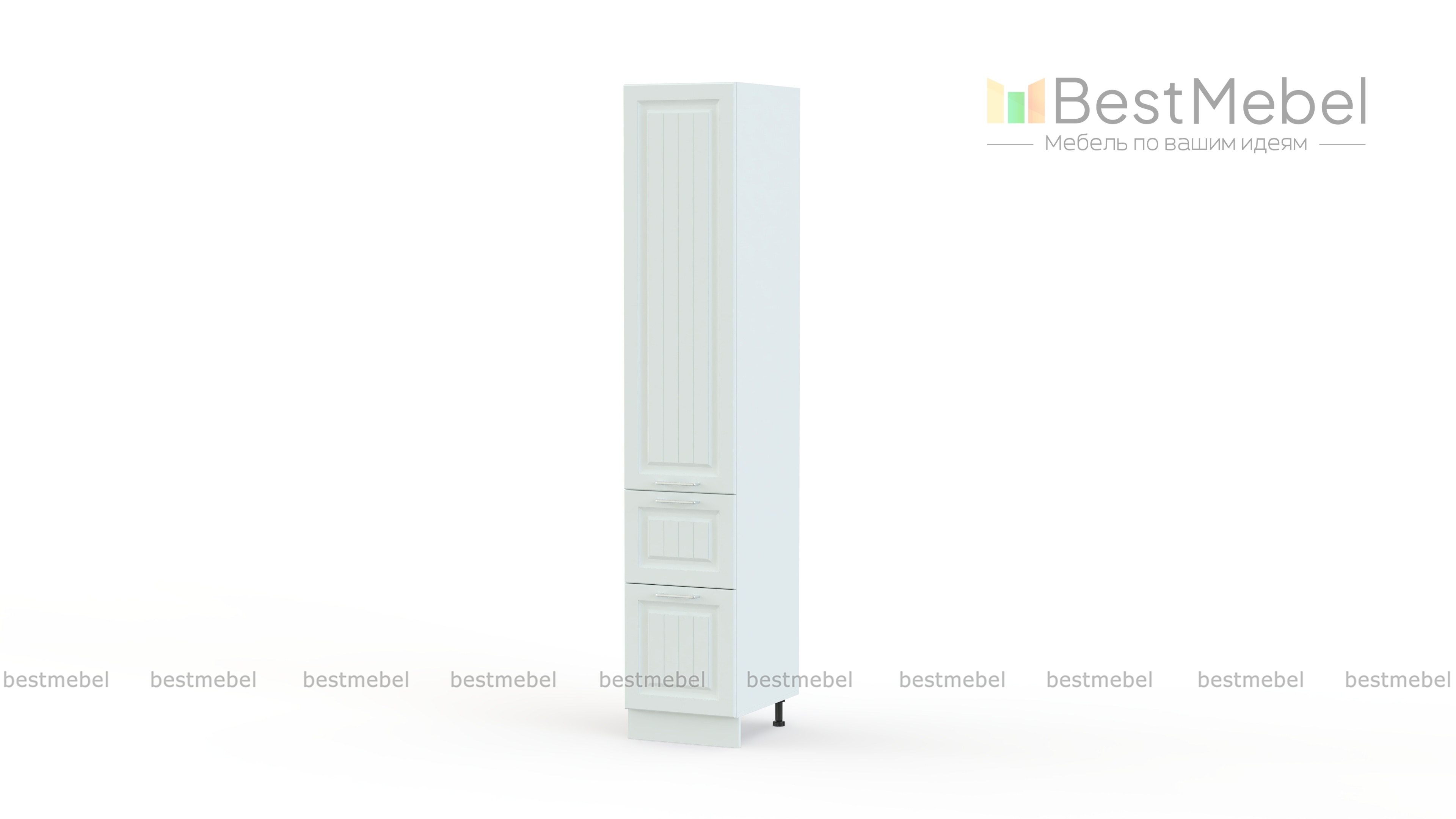 Шкаф пенал с 1-ой дверцей и 2-мя ящиками Европа BMS