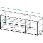 Чертеж Тумба ТВ LPAD10 BMS