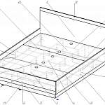 Чертеж Кровать Бланко BMS