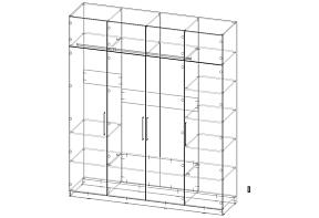 Распашной шкаф Вилета 8  (2300х2700х600)