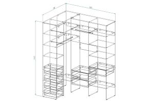 Гардеробная угловая Страйп 4 (1800х2400х1300)