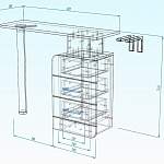 Чертеж Стол маникюрный Брауни BMS