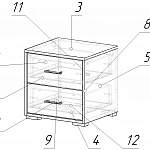 Схема сборки Тумба прикроватная Валерия Арт 5 BMS