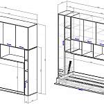 Чертеж Шкаф-кровать трансформер Урбанист BMS