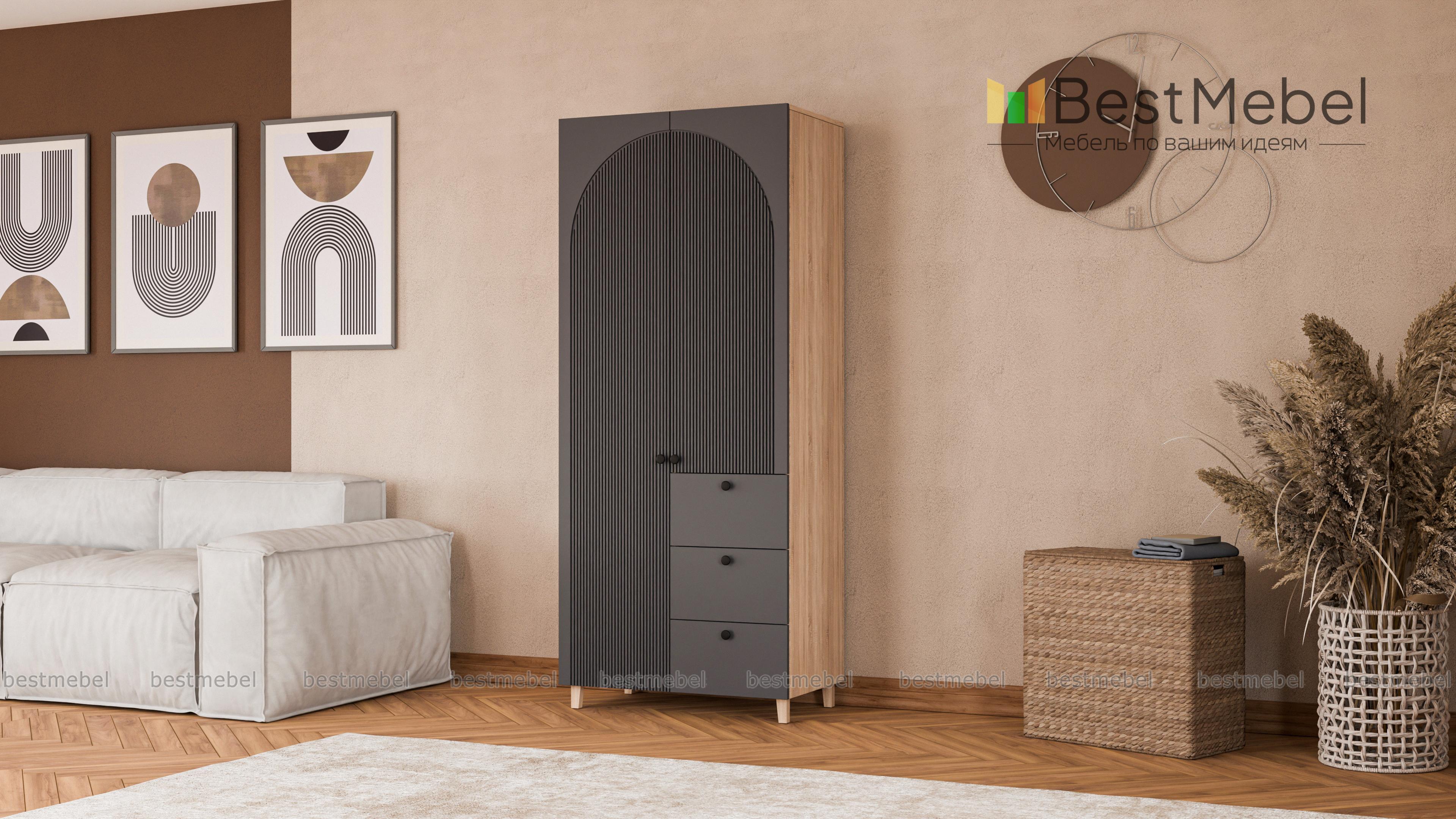 Шкаф распашной Вивьен 1 BMS - Фото