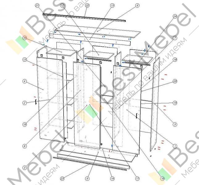 Шкаф купе комфорт схема сборки